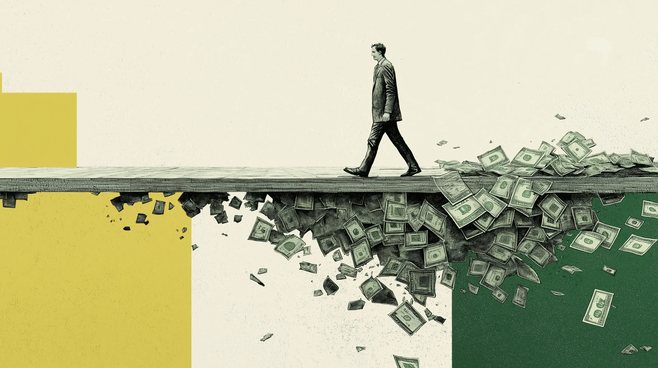 man acrossing bridge, merchant cash advance